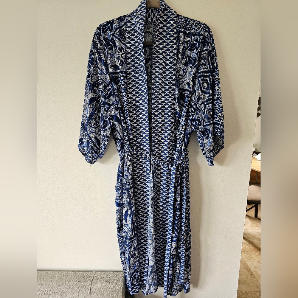 NWT gap mosaic kimono robe
